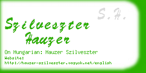 szilveszter hauzer business card